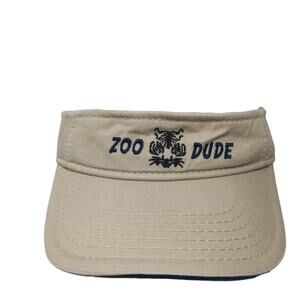 Zoo Dude Adult Sun Visor Hat Brown One Size Adjustable Strap Saint Louis Zoo